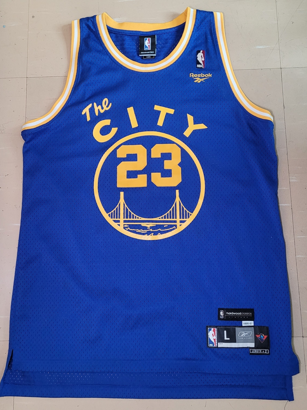 Reebok The City 23 Richardson Blue & Yellow Basketball Jersey